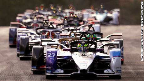 RIYADH, SAUDI ARABIA - NOVEMBER 23: Alexander Sims of Great Britain driving the (27) BMW iFE.20 and Team BMW i ANDRETTI MOTORSPORT on track during Round 2 of the ABB FIA Formula E Championship - Diriyah E-Prix on on November 23, 2019 in Riyadh, Saudi Arabia. (Photo by Francois Nel/Getty Images)