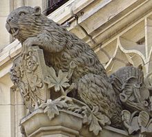 The mother beaver sculpture outside the House of Commons