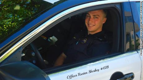 Officer Rusten Sheskey. October 6, 2014.
thttps://www.facebook.com/Kenoshapolice/photos/a.55553747206/10152712183697207/