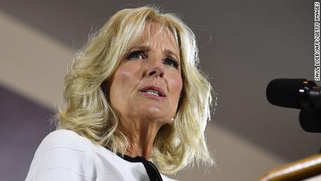 Jill Biden, wife of former US vice president Joe Biden, speaks during her husband&#39;s first campaign event as a candidate for US President at Teamsters Local 249 in Pittsburgh, Pennsylvania, April 29, 2019. (Photo by SAUL LOEB / AFP) (Photo by SAUL LOEB/AFP via Getty Images)