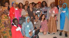 Group shot of mostly African women