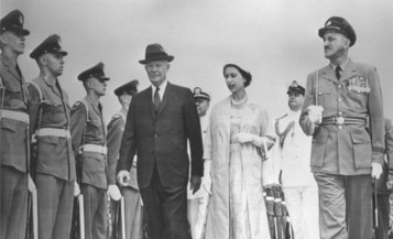 President Eisenhower attending the opening of the Saint Lawrence Seaway