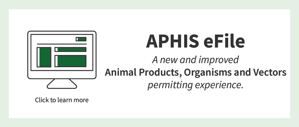 APHIS efile - new and improved permitting experience