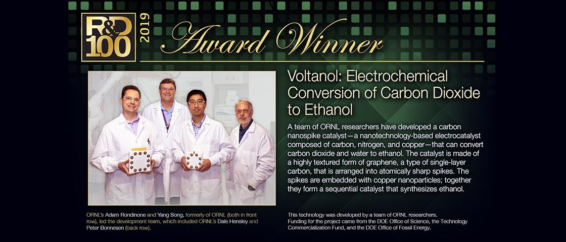 2019 R&D 100 Winner - Voltanol: Electrochemical Conversion of Carbon Dioxide to Ethanol