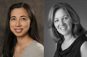 Portraits of Principal investigators Katherine D. Crew, M.D., M.S., (left) and Rita Kukafka, Dr.P.H., M.A. (right)