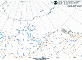 Latest 72 hour Pacific (Alaska) wind & wave forecast