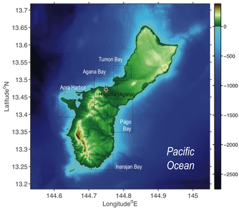 map of the island of guam