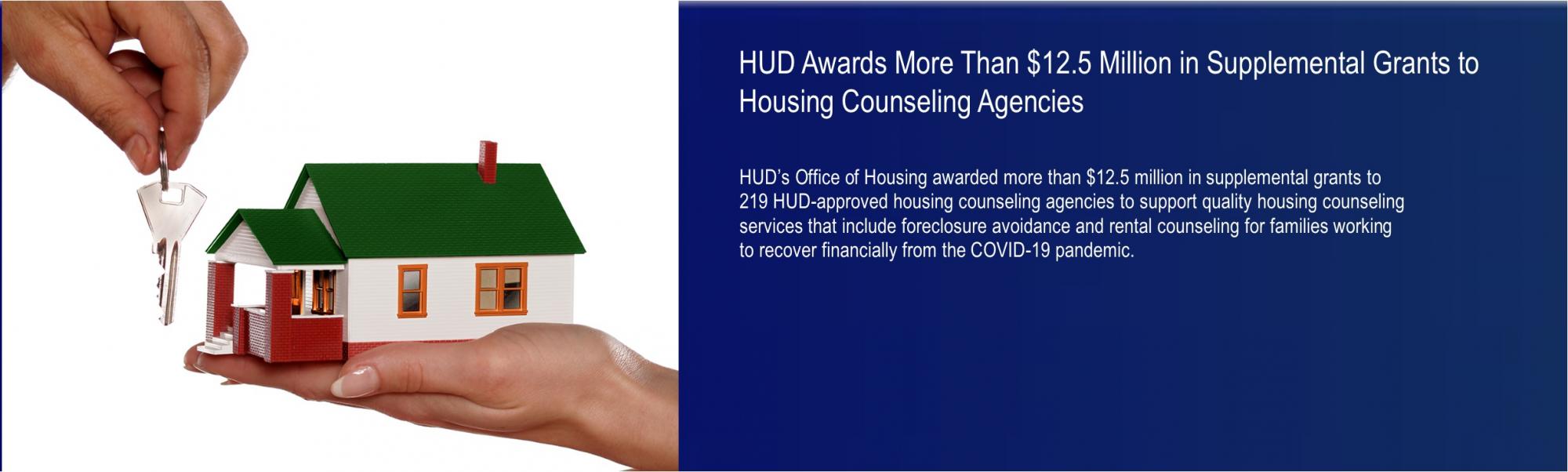 [HUD Awards More Than $12.5 Million in Supplemental Grants to Housing Counseling Agencies]. 