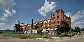 The defunct Johnson-Endicott shoe factory in West Endicott, New York. Photo by Carol M. Highsmith, 2018. Prints & Photographs Division