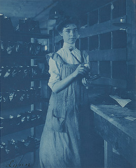 Shoe factory, Lynn, Mass. Photo by Frances B. Johnston, 1895? Prints & Photographs Division