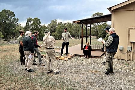 community members meeting about wildfire projects