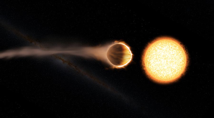 Artist rendering of hot Jupiter WASP-121b