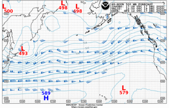 Latest 48 hour Pacific 500 mb forecast--High Seas