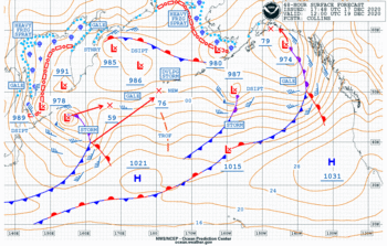 Latest 48 hour Pacific surface forecast