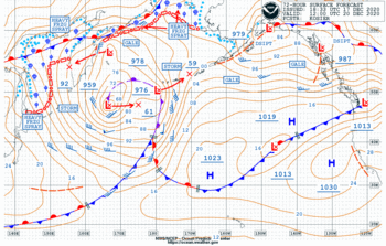 Latest 72 hour Pacific surface forecast