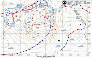 Latest 96 hour Pacific surface forecast