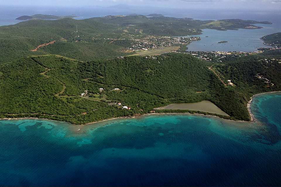 aerial view of the island of Culebra