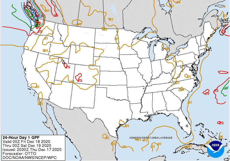 National Precipitation Forecast 24 Hours Out