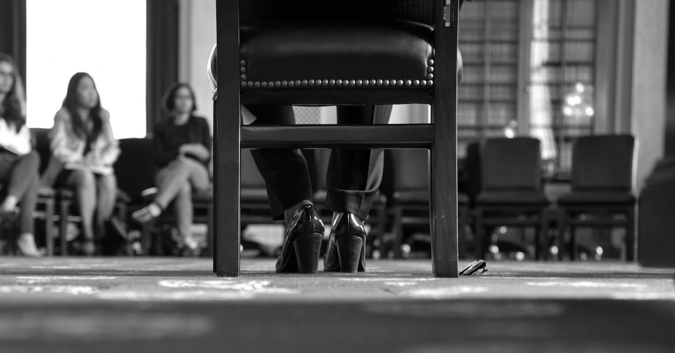 Senator Catherine Cortez Masto sits in on a meeting