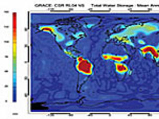 Total water storage from GRACE, 2007