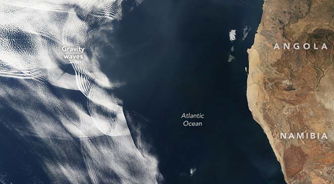 Image of clouds off the Africa coast