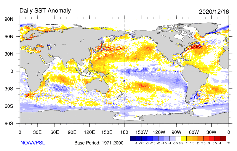 today's SST anomalies