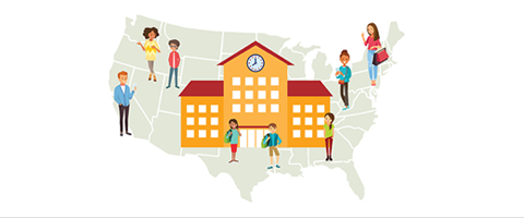 School Program map illustration