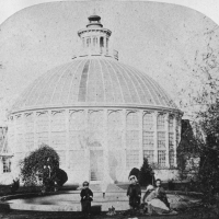 1869 - First Conservatory with visitors in front