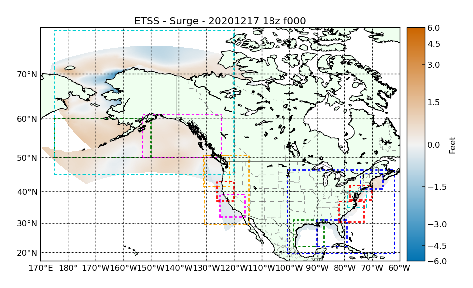 Image map of Extratropical Storm Surge Model Guidance Areas