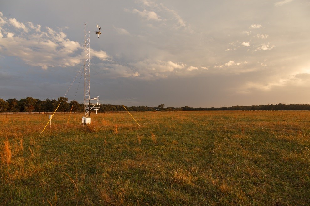 Meteorological tower near Belle Mina, Alabama