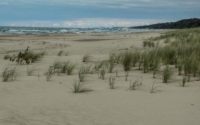 View of Lake Michigan from Weko Beach Park, Michigan.