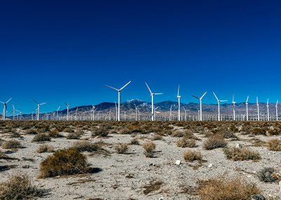 Wind farm California desert