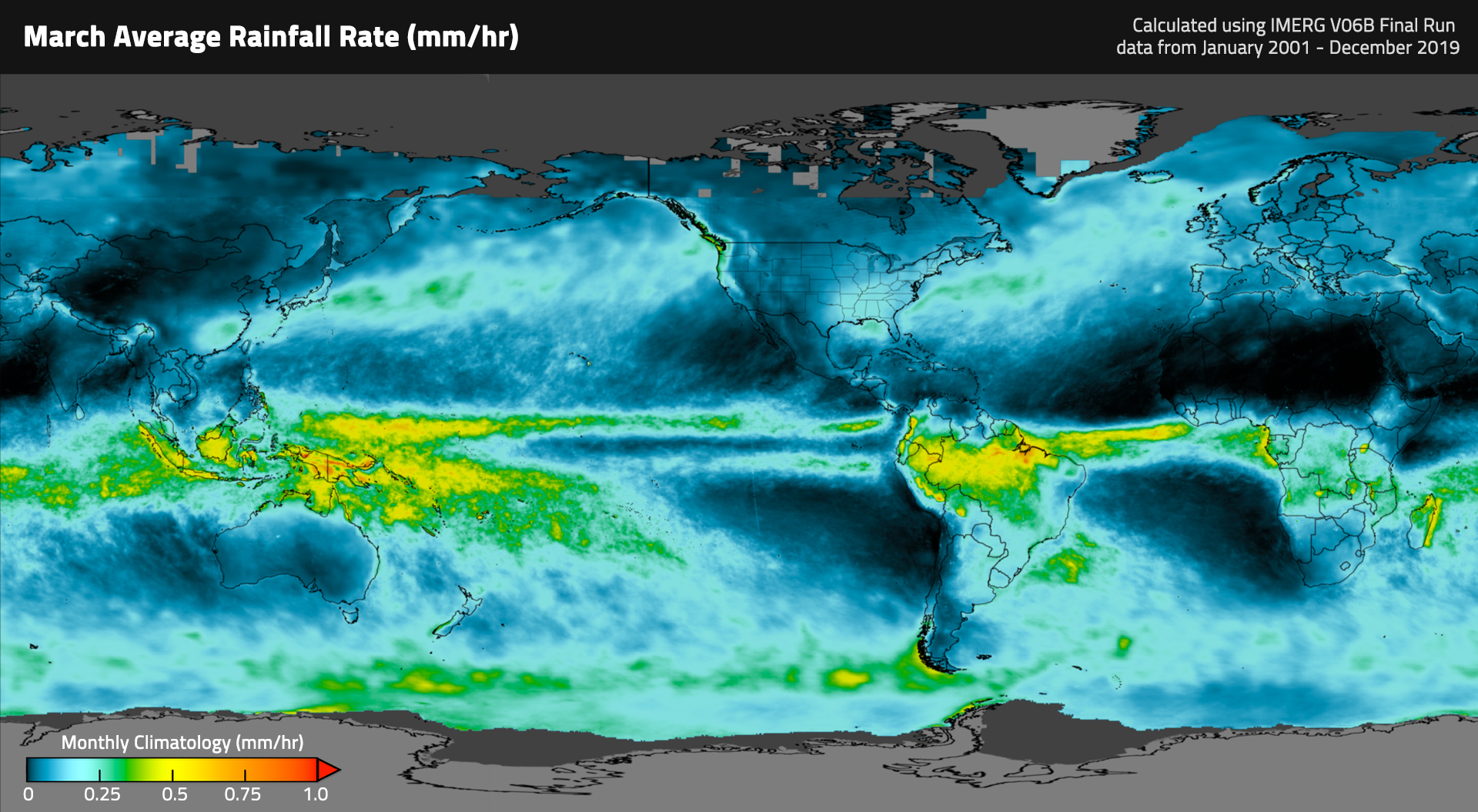 IMERG monthly climatology for March