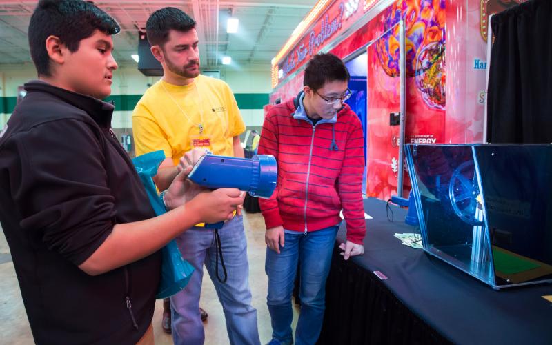 A little hands-on science as the Traveling Science Fair visited Knox County, Tennessee, Schools' Career Day.