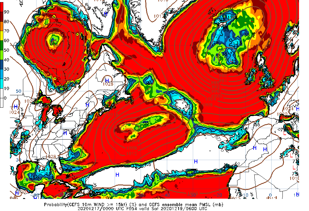 GEFS 054 Hour Prob 10m Wind >= 15kt image