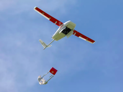 Zipline Drone in Flight 