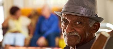 Older man with hat 