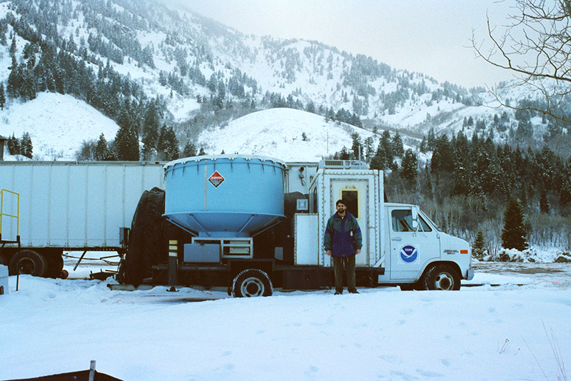 IPEX researcher with S-band radar