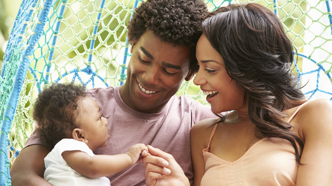 image of a family with a baby