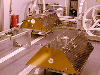 GRACE Satellites in Clean Room