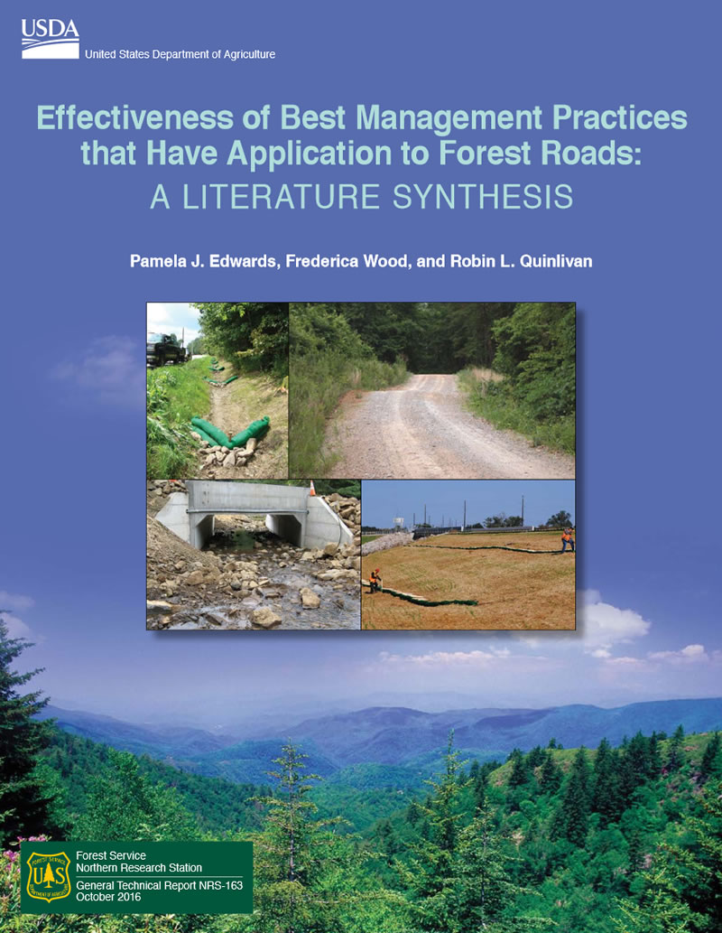 Cover image from GTR-NRS-163: Effectivenmess of best management practices that have application to forest roads: a literature synthesis.