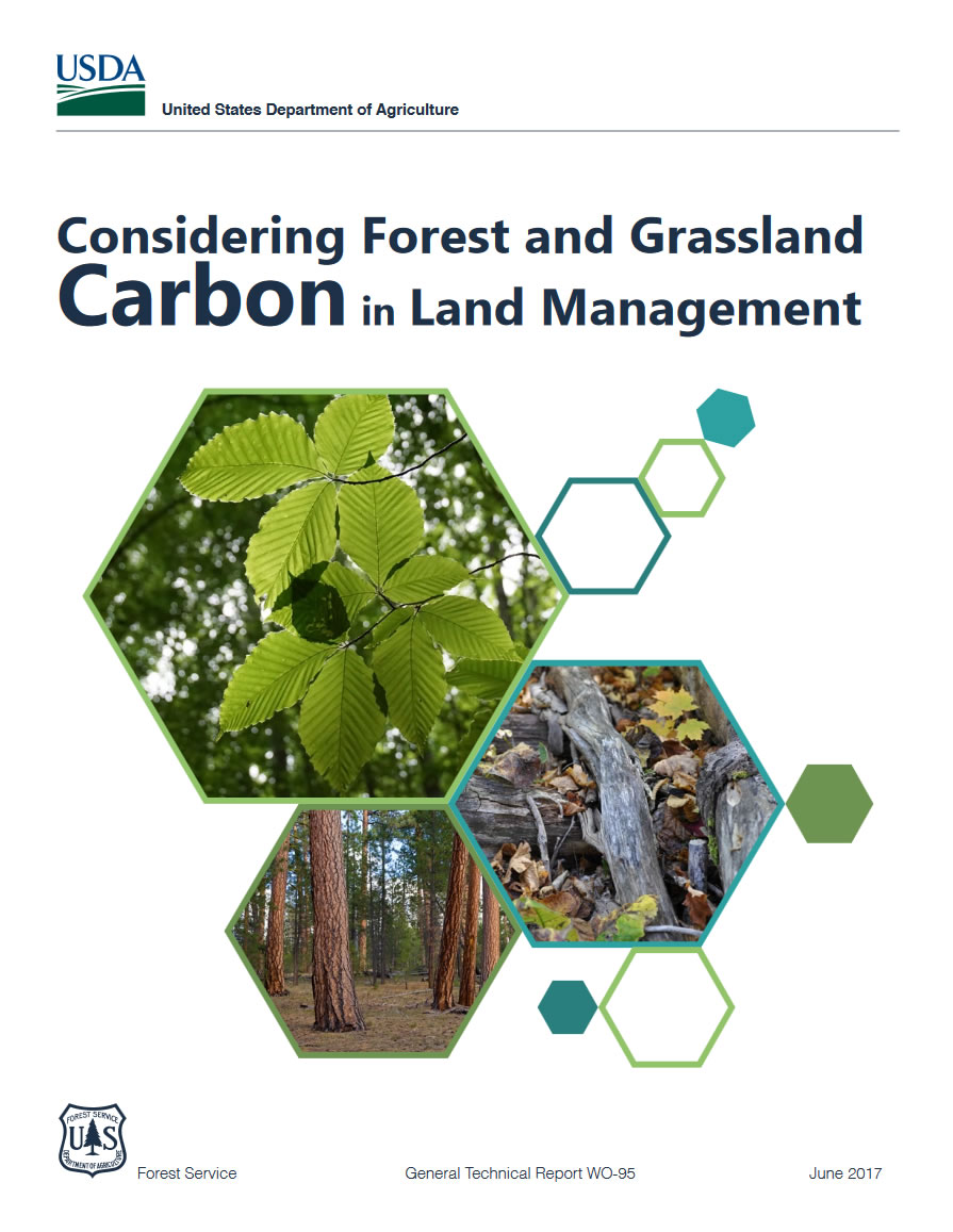 Cover image from GTR-WO-95: Considering Forest and Grassland Carbon in Land Management.