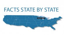 Photo of US Map and text: Fact State by State