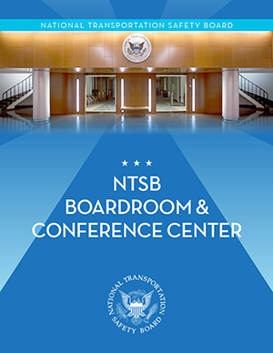 Image of NTSB Boardroom and Conference Center brochure cover.