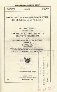 Scanned, colorized image of investigation report title page