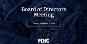 FDIC Board Meeting