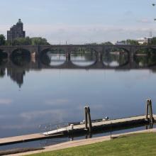 Image of a bridge crossing a river