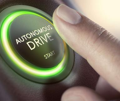 An autonomous driving button.
