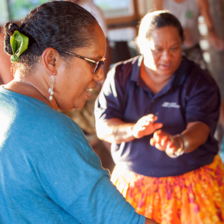 Hula dance class