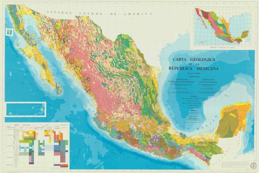 Map of Carta Geolica de la Republica Mexicana